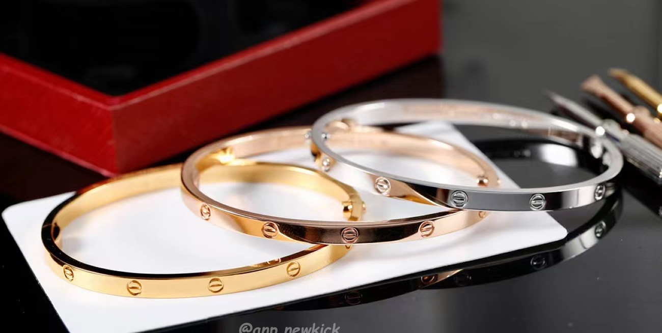 Cartier 18k Love Bracelets Gold Silver Rosegold (18) - newkick.vip